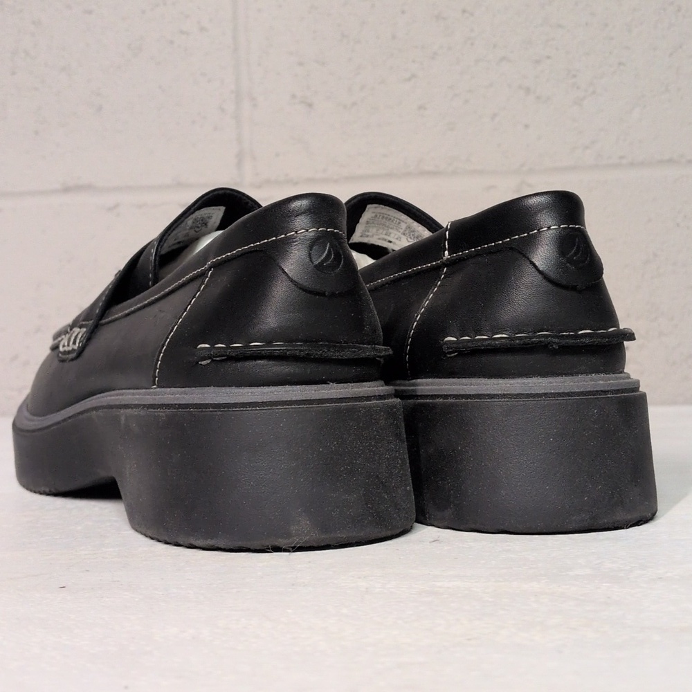 Sperry Bayside Platform Loafers 9.5W Leather Chunky Slip On 90s Minimalist - Picture 8 of 8